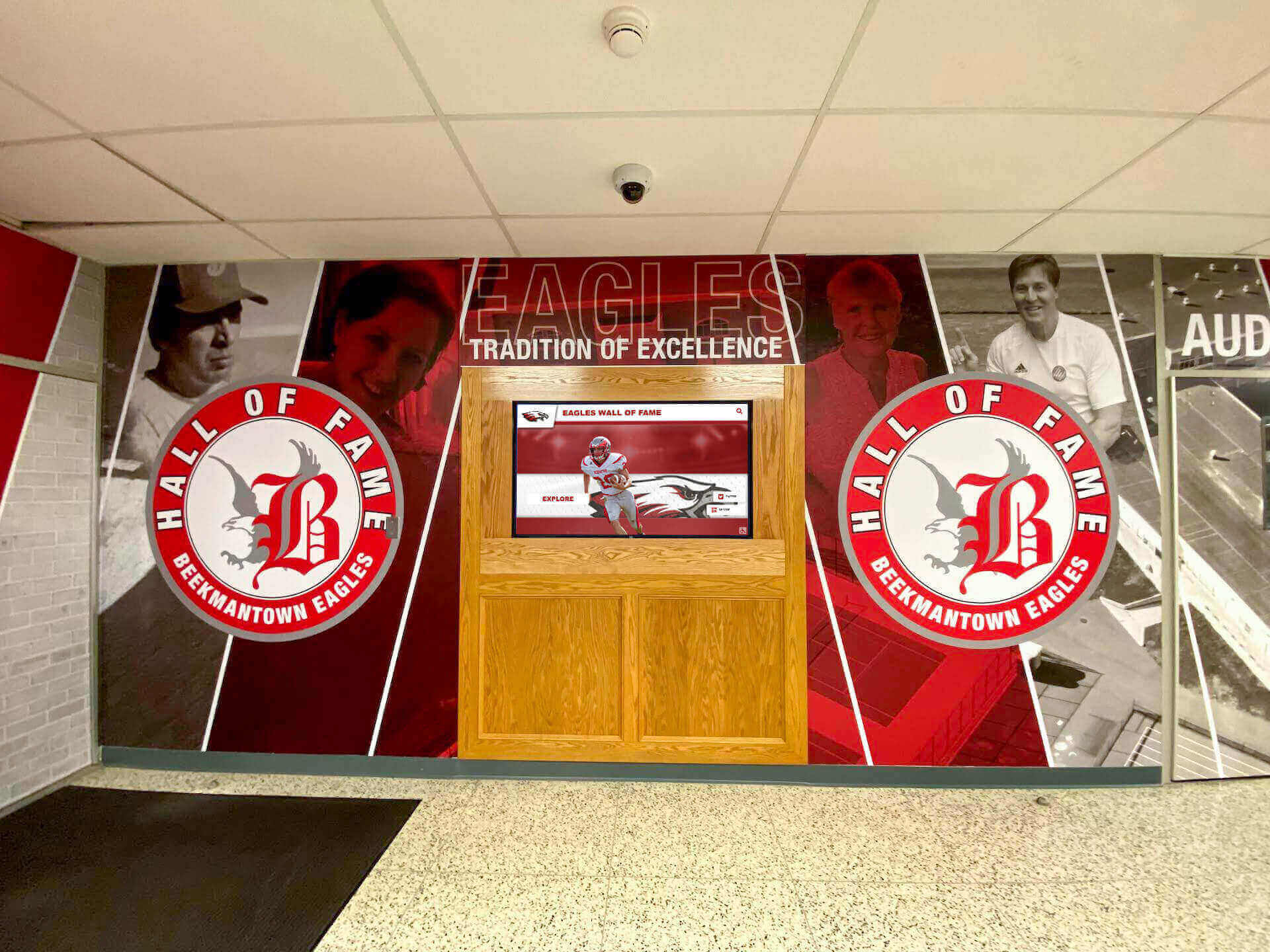 Hall of fame mural display