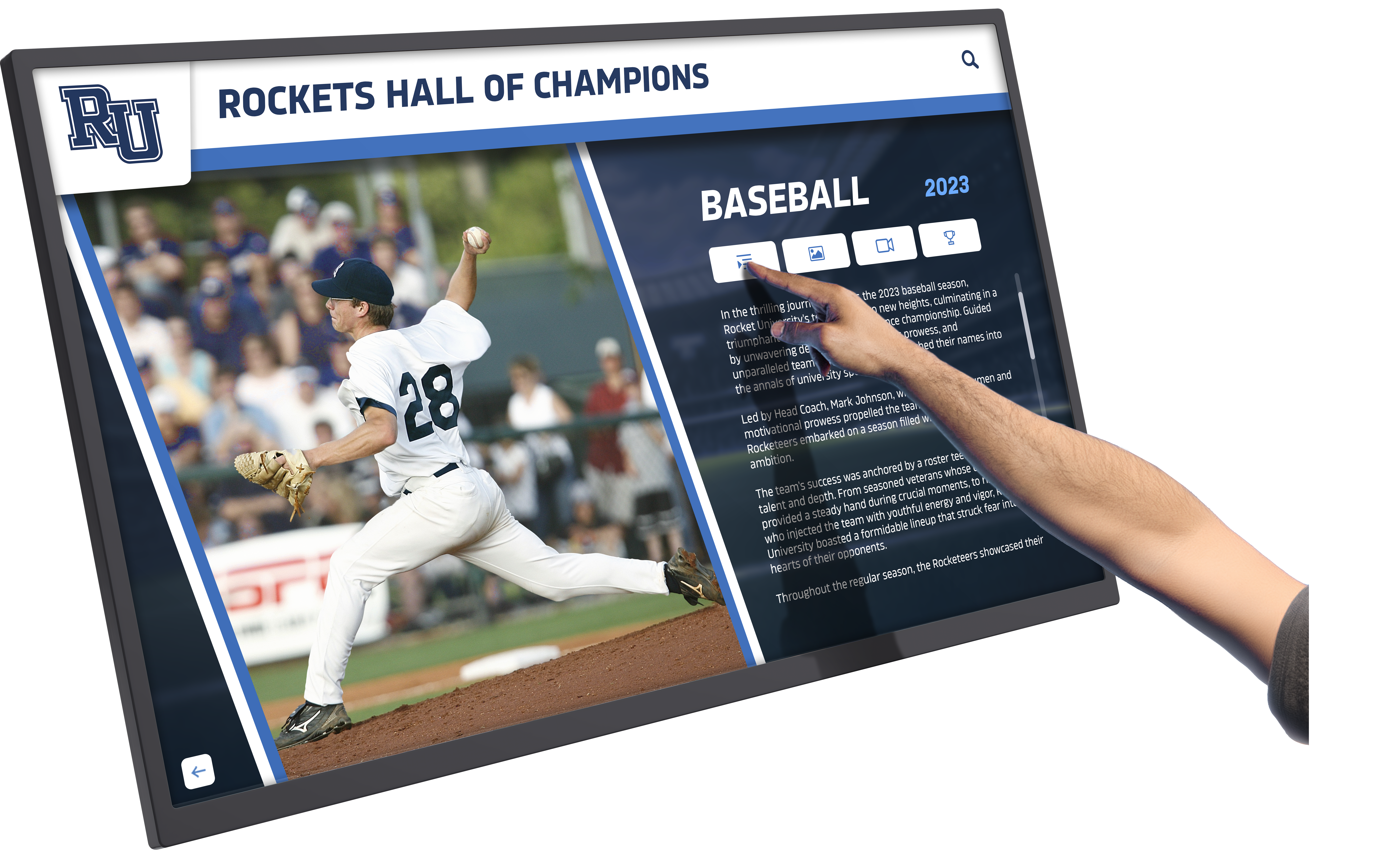 Interactive academic display